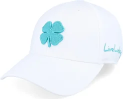 Clearance Black Clover Premium Clover 118 White W Cabo Blue Clover Flexfit -