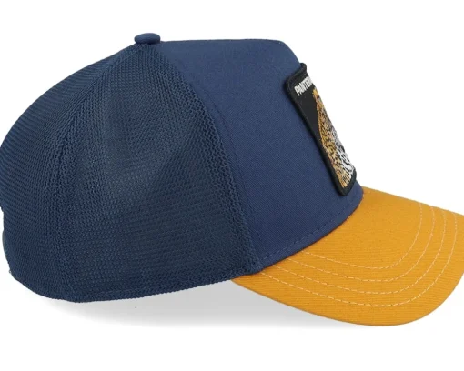Trucker-Goorin Bros. Premium Pantera Indigo/Yellow A-Frame Trucker -