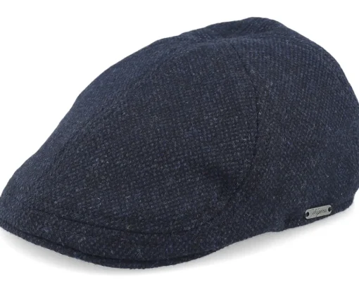 Flat Caps-Wigéns Pub Cap Navy Flat Cap - Blue