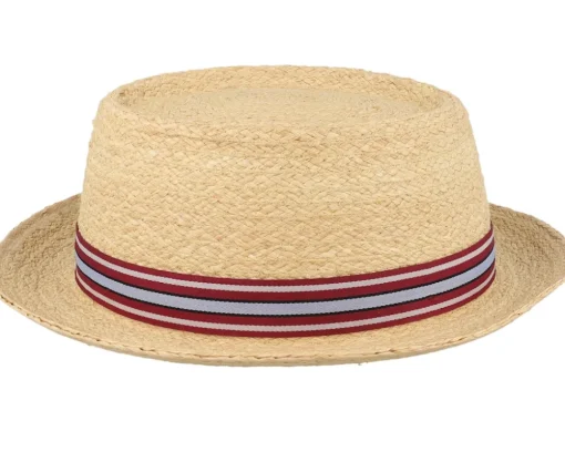 Pork Pie Hats-Stetson Raffia Beige Pork Pie -
