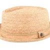 Hot Jaxon & James Raffia Diamond Crown Straw Pork Pie -