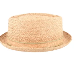 Hot Jaxon & James Raffia Diamond Crown Straw Pork Pie -