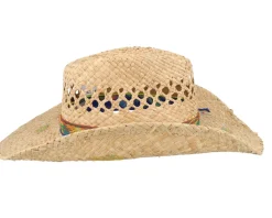 Straw Hat-Stetson Raffia Festival Beige Western Straw Hat -