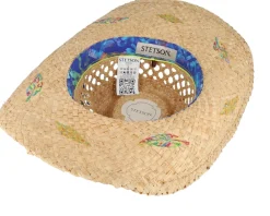 Straw Hat-Stetson Raffia Festival Beige Western Straw Hat -