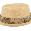 Outlet Stetson Raffia Sustainable Beige Pork Pie -