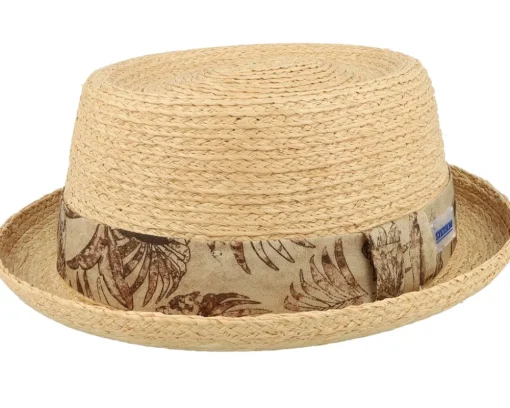 Outlet Stetson Raffia Sustainable Beige Pork Pie -