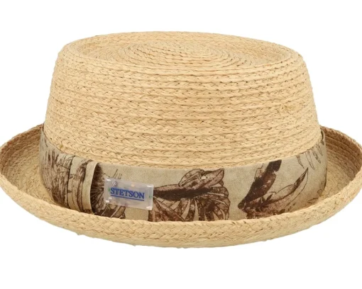 Outlet Stetson Raffia Sustainable Beige Pork Pie -