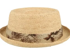 Outlet Stetson Raffia Sustainable Beige Pork Pie -