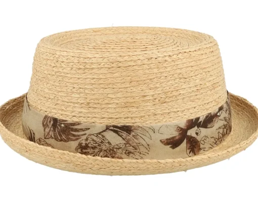 Outlet Stetson Raffia Sustainable Beige Pork Pie -