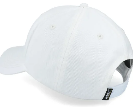 New WeSC Rainbow Embroidered Logo Baseball Hat White Adjustable -