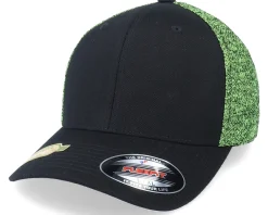 Flexfit | Blanks-Flexfit Recycled Mesh Melange Black/Neon Yellow Trucker -