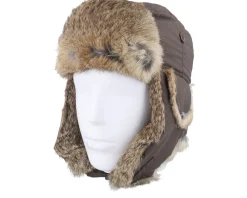 Hot MJM Hats Recycled Taslan Brown/Hare Trapper -