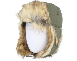 Trapper-MJM Hats Recycled Taslan/Faux Fur Army/Natural Trapper - Green