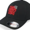 Fashion Iconic Red Chinese Dragon Logo Black Flexfit -