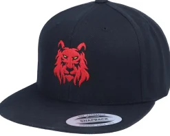 Snapback-Iconic Red Lion Logo Black Snapback -
