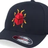 Fashion Origami Red Paper Bug Black Flexfit -