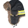 Trapper-MJM Hats Reflex Faux Fur Trapper - Black