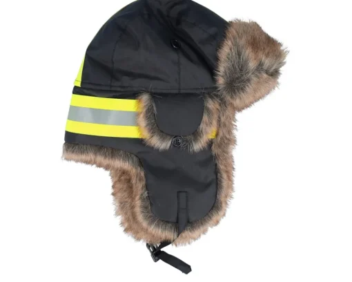 Trapper-MJM Hats Reflex Faux Fur Trapper - Black