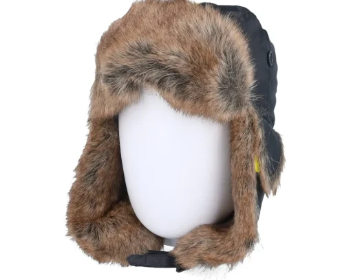Trapper-MJM Hats Reflex Faux Fur Trapper - Black