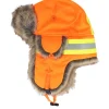 Trapper-MJM Hats Reflex Faux Fur Trapper - Orange