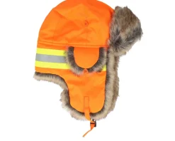 Trapper-MJM Hats Reflex Faux Fur Trapper - Orange