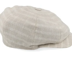 Flat Caps-Wigéns Retro Cap Ecru Newsboy Flat Cap -