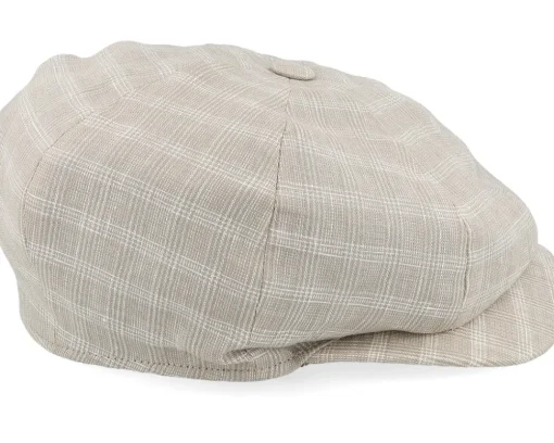 Flat Caps-Wigéns Retro Cap Ecru Newsboy Flat Cap -
