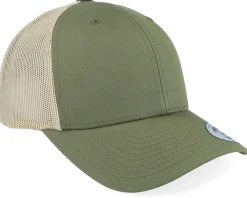 Trucker | Blanks-Yupoong Retro Cap 2-Tone Moss Green/Khaki Trucker -