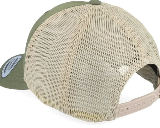Trucker | Blanks-Yupoong Retro Cap 2-Tone Moss Green/Khaki Trucker -