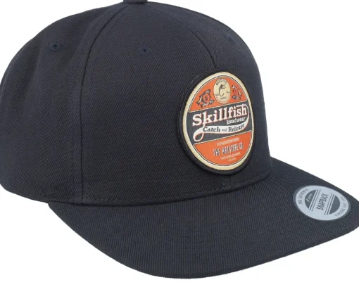Snapback-Skillfish Retro Fishing Logo Black Snapback -