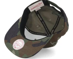 Snapback-Bearded Man Retro Logo Script Patch Camo Snapback -