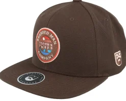 Sale Bearded Man Retro Sunset Patch Dark Brown Snapback -