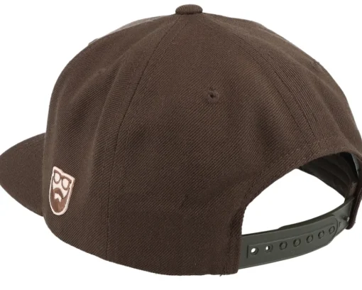 Sale Bearded Man Retro Sunset Patch Dark Brown Snapback -