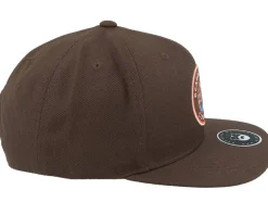 Sale Bearded Man Retro Sunset Patch Dark Brown Snapback -