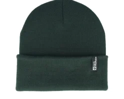 New Jack Wolfskin Rib Beanie Black Olive Cuff - Green