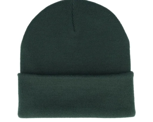 New Jack Wolfskin Rib Beanie Black Olive Cuff - Green