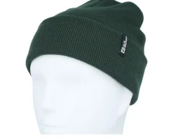 New Jack Wolfskin Rib Beanie Black Olive Cuff - Green