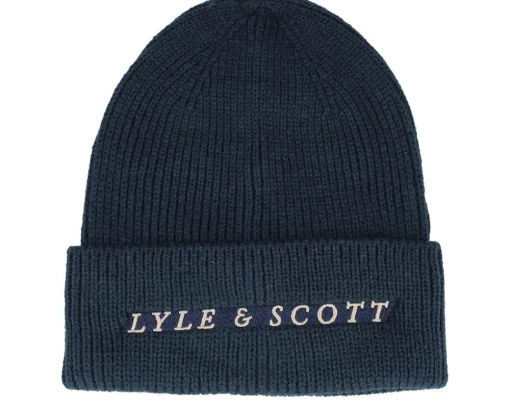 Cuff Beanies-Lyle & Scott Ribbed Beanie Olive Cuff - Green