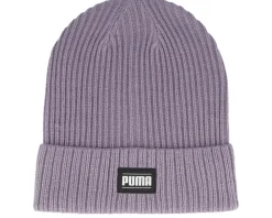 Clearance Puma Ribbed Classic Beanie Pale Plum Cuff - Purple