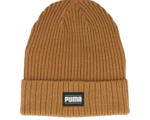 Clearance Puma Ribbed Classic Beanie Pale Plum Cuff - Purple