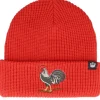 Best Goorin Bros. Ribbed Rooster Classic Knits Icon Embroidery Red Cuff -