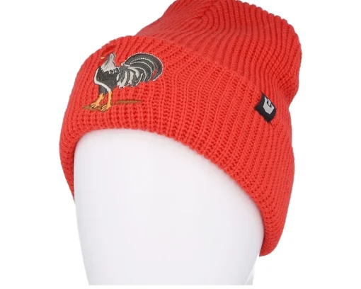 Best Goorin Bros. Ribbed Rooster Classic Knits Icon Embroidery Red Cuff -