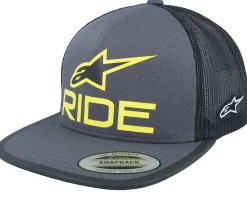 Trucker-Alpinestars Ride 4.0 Hat Charcoal/Black/Lime Trucker -