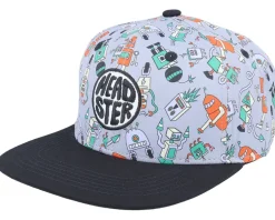 Kids-Headster Robotic Chaos Grey/Black Mix Snapback -