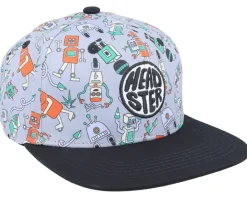 Kids-Headster Robotic Chaos Grey/Black Mix Snapback -