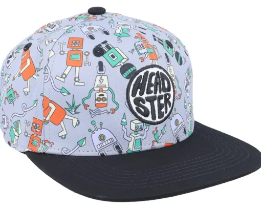 Kids-Headster Robotic Chaos Grey/Black Mix Snapback -