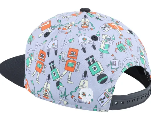 Kids-Headster Robotic Chaos Grey/Black Mix Snapback -