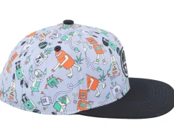 Kids-Headster Robotic Chaos Grey/Black Mix Snapback -