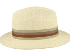 Straw Hat-Brixton Roma Straw Fedora Natural Straw Hat -