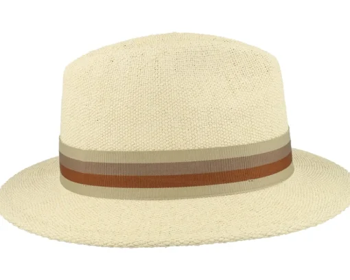 Straw Hat-Brixton Roma Straw Fedora Natural Straw Hat -